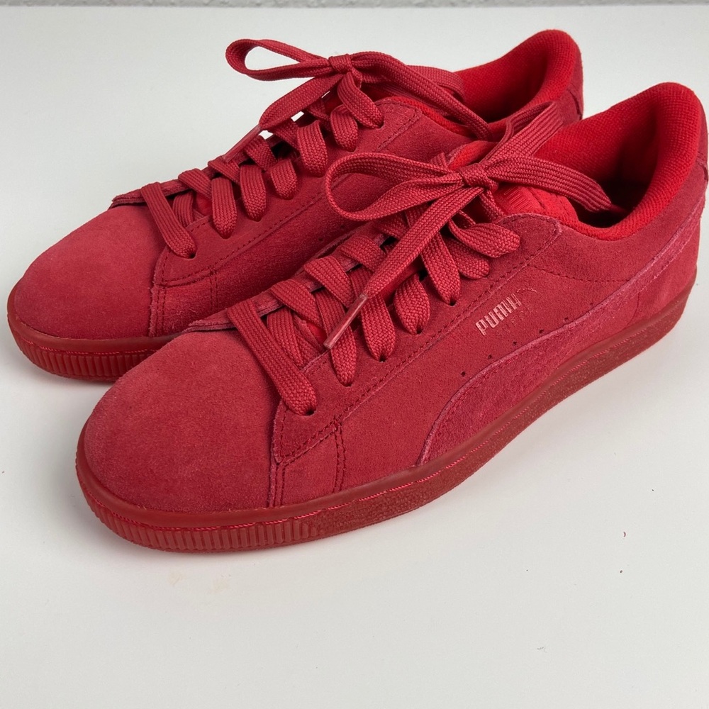 Red Puma Suede Sneakers